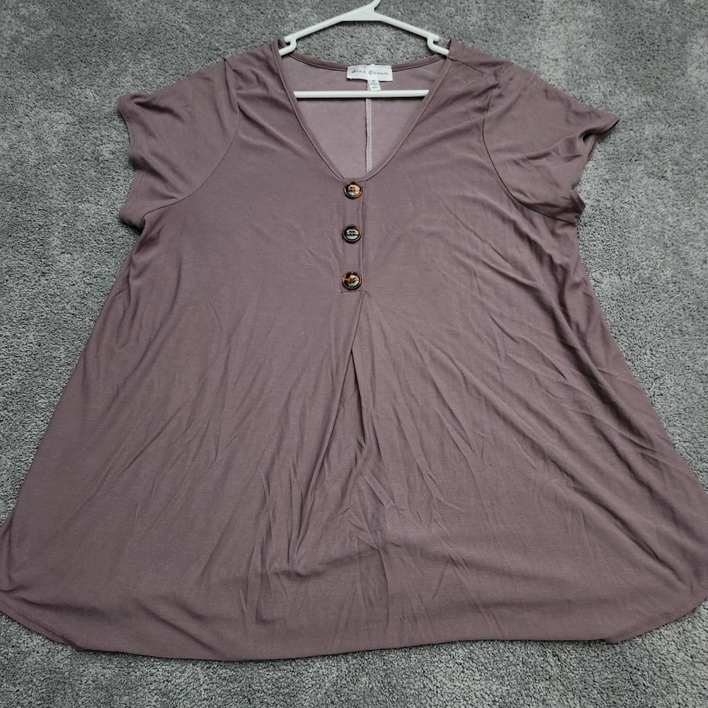 2X Star Vixen pale purple silky top